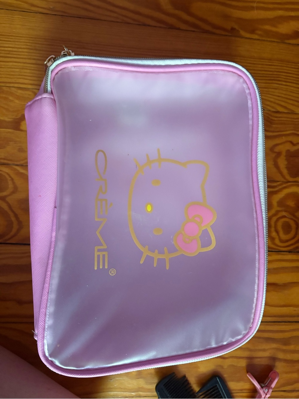 Seven7 Pink Hello Kitty Kids Pouch with Gold Accent